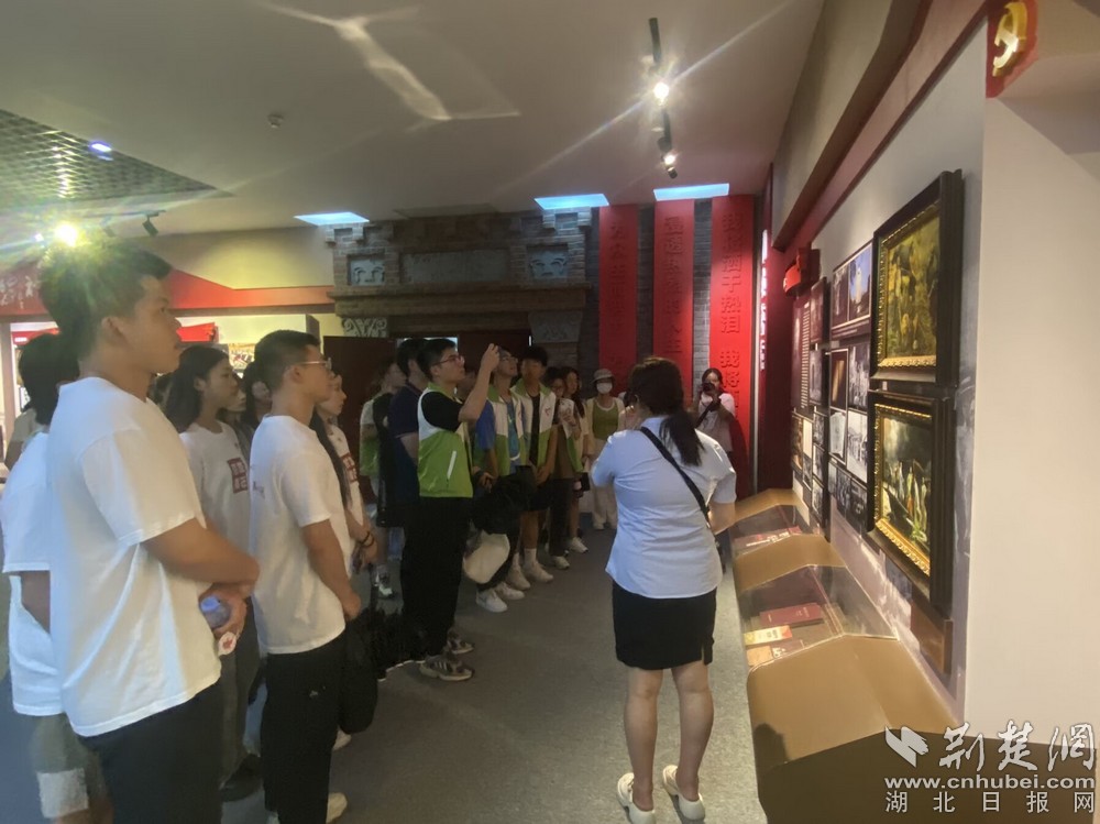 圖為大學(xué)生參觀許白昊烈士紀念館 照片來源：應(yīng)城市團市委.jpg