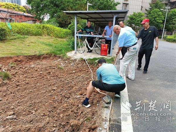 居民協(xié)助平整地面。.jpg.jpg